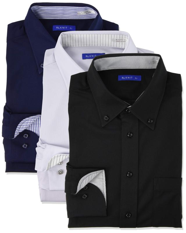 アトリエサンロクゴ ニットワイシャツセット 長袖 ニット ワイシャツ ノーアイロン 形態安定 ストレッチ 快適DRY 吸水速乾 多機能Yシャ