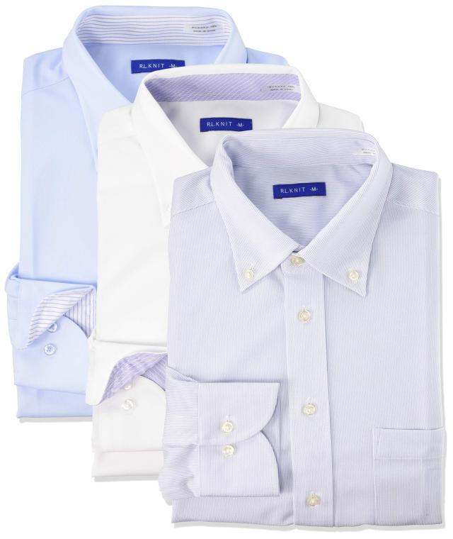 アトリエサンロクゴ ニットワイシャツセット 長袖 ニット ワイシャツ ノーアイロン 形態安定 ストレッチ 快適DRY 吸水速乾 多機能Yシャ