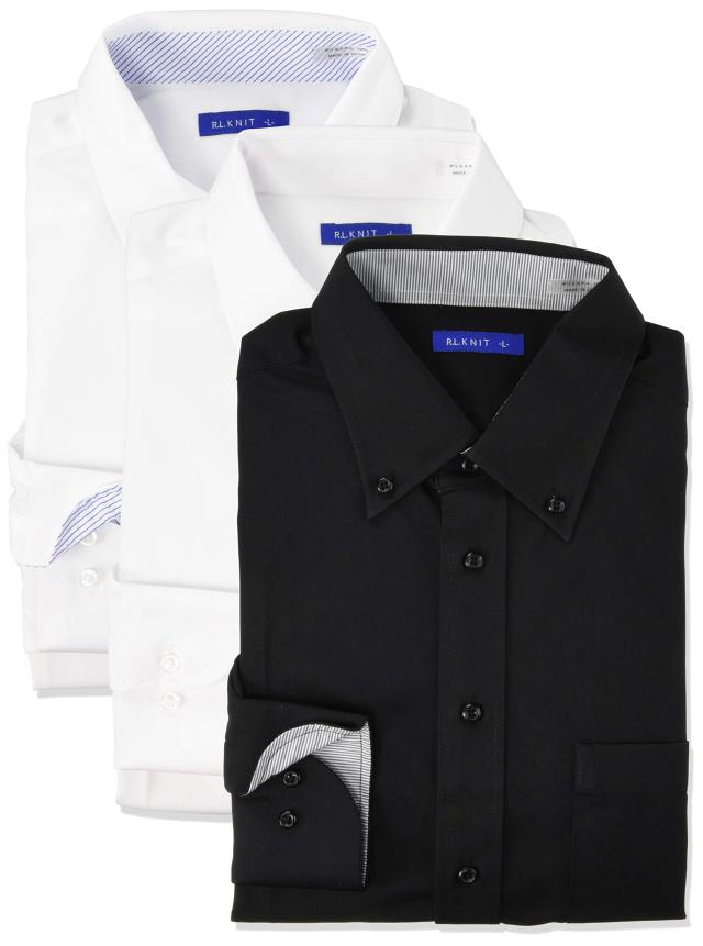 アトリエサンロクゴ ニットワイシャツセット 長袖 ニット ワイシャツ ノーアイロン 形態安定 ストレッチ 快適DRY 吸水速乾 多機能Yシャ