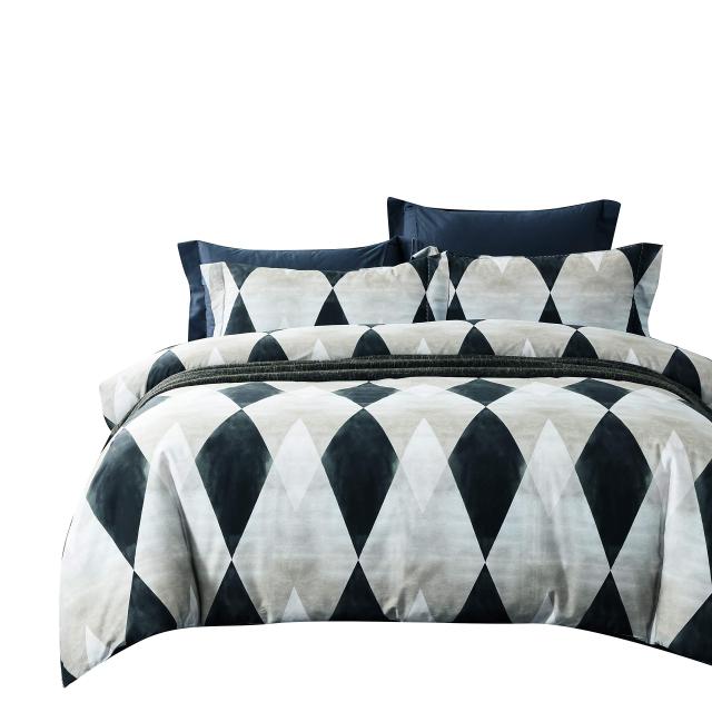 MILDLY エジプト超長綿100% 布団カバー 4点セット セミダブル：掛布団カバー ボックスシーツ 枕カバー*2 / 肌ざわりが良い 通気性に富んの通販は