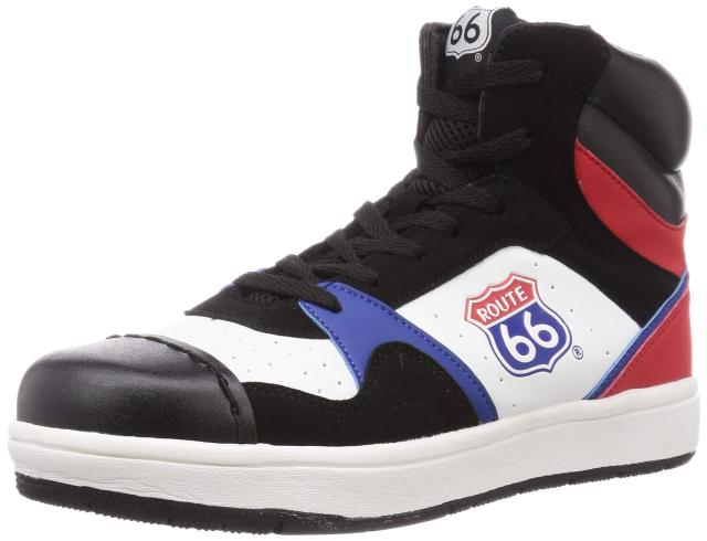 フジテブクロ 安全靴 ルート66 オーバーキャップ 外付先芯 耐油・防滑ソール サイドファスナー 66-40 ブラック×ホワイト 25.5 cmの通販は 4,939円