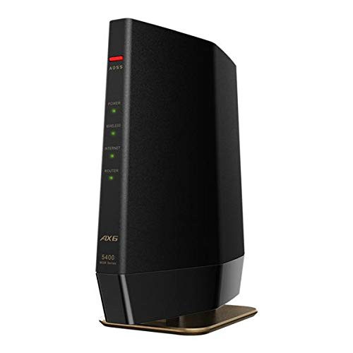 BUFFALO バッファロー 無線LANルーター プレミアムモデル (Wi-Fi 6(11ax)対応/ワイドバンド 5GHz 160MHz対応/マットブラック) WSR-5400AXの通販は