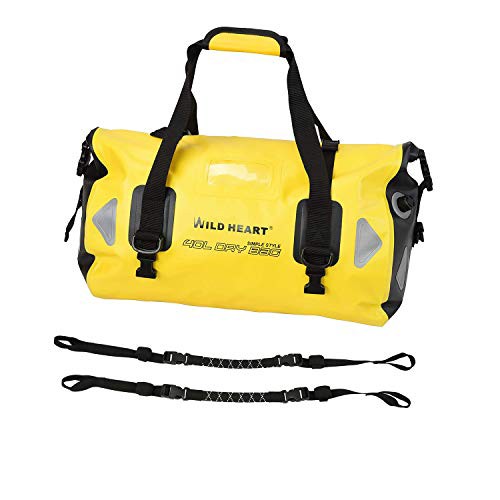 WILD HEART 防水バッグ ダッフルバッグ 40L 66L 100L 溶接シームショルダーストラップ付き バインディングロープ カヤック キャンプ ボーの通販は