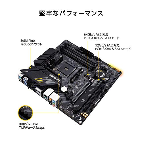 ASUS AMD B550 搭載 AM4 対応 マザーボード TUF GAMING B550M-PLUS 【MicroATX】_2