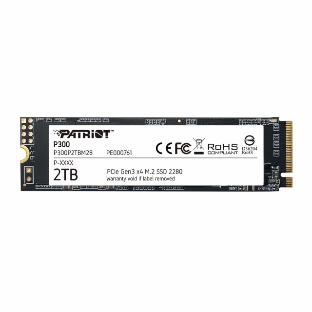 Patriot Memory P300 2TB M.2 SSD 2280 NVMe PCIe Gen 3x4 内蔵型SSD P300P2TBM28の通販は