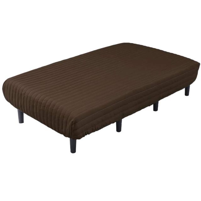 アイリスプラザ 脚付きマットレス用カバー ダブル ブラウン 無地 洗える カバー マチ幅約30cm AATMC-D