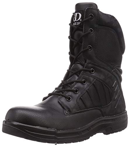 ジーデージャパン 安全靴・作業靴 新製法のウレタン+ゴム2層底 JSAAA種 認定 黒迷彩仕様 サイドファスナー付き ブラック 25 cm 4Eの通販は