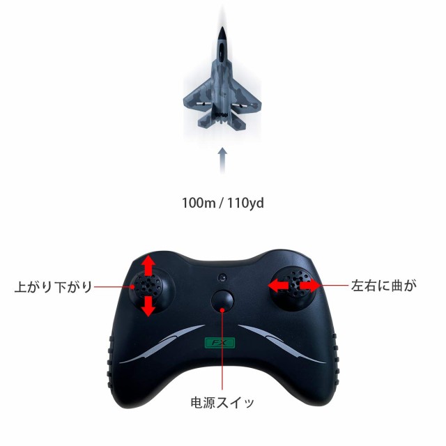 HAWK'S WORKラジコン飛行機、F-22 RC飛行機電動 されて簡単に