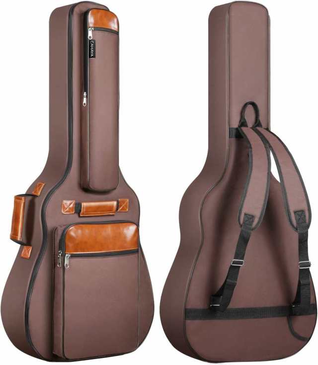 CAHAYA 【12mmスポンジ】 6つのポケット 41/40/39インチ アコギ ギターバッグ 防水オックスフォード布 改善 アコースティックギター ソフの通販は