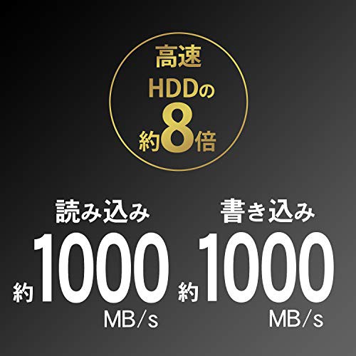 アイ・オー・データ USB 3.2 Gen 2対応 高速モデル ポータブルSSD 1TB 日本 SSPF-USC1Tの通販は