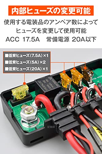 DAYTONA デイトナ バイク用 アクセサリー電源 ユニット 4系統 電源一括 