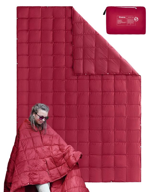 KingCamp ブランケット 防災 超軽量 厚手 保温 防水 大判 200x144cm 冬用 膝掛け 連結可能 コンパクト 携帯便利 毛布 アウトドア キャン