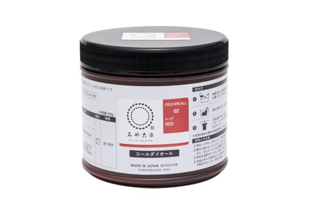 桂屋ファイングッズ みやこ染め 布用 ECO 染料 コールダイオール 300g入 徳用 #02 レッド KF-CDOT