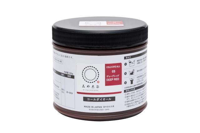 桂屋ファイングッズ みやこ染め 布用 ECO 染料 コールダイオール 300g入 徳用 #03 ディープレッド KF-CDOT
