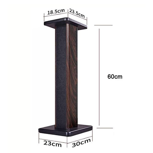BQKOZFIN スピーカースタンド 高さ60cm スピーカー 台 木製 2台1組 天板18.5×23.5cm 耐荷重50kg