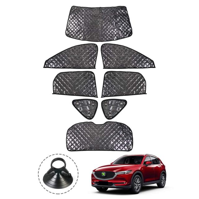 Cartist マツダ CX-5 KF系 サンシェード フルセット マルチサンシェード 遮光シェード カーテン 5層構造 車中泊 ブラックメッシュサンシ