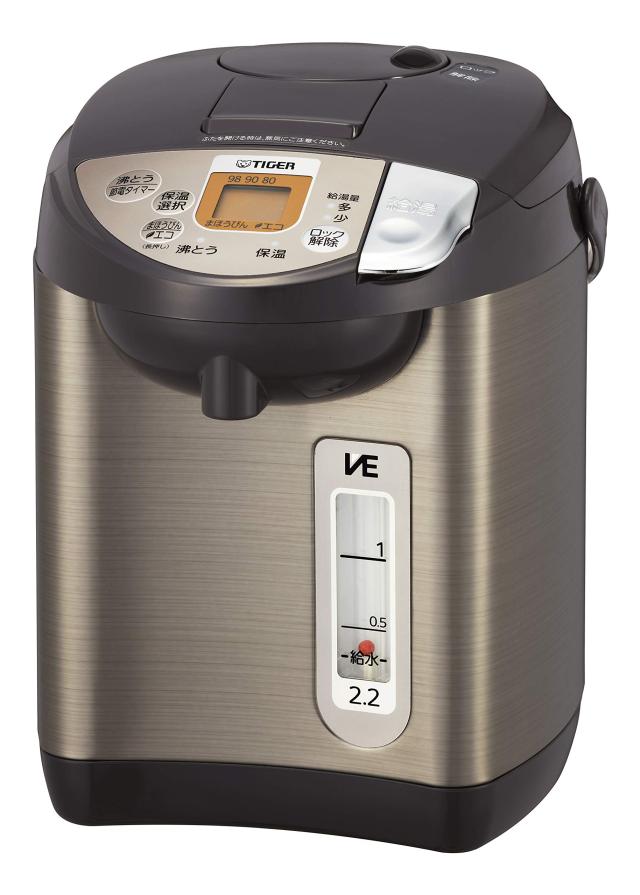 タイガー魔法瓶(TIGER) 電気ポット 蒸気レス 節電VE保温 7つの安心・安全構造 とく子さん 2.2L ブラウン PIW-A220Tの通販は 18,758円