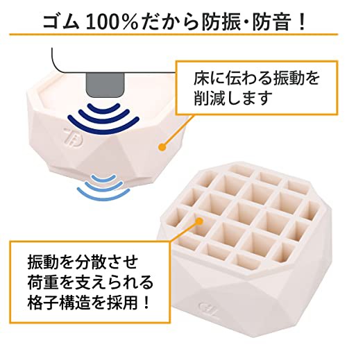 タツフト TFi-9045 洗濯 機高さ調整ゴムマット 防振・防音 洗濯 機かさ