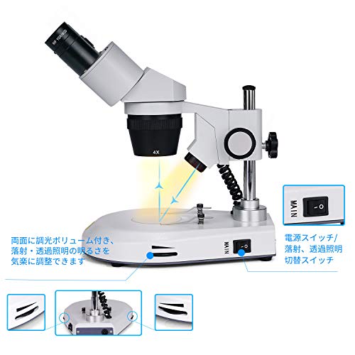 SWIFT 双眼実体顕微鏡 立体顕微鏡 LED光源付 落射、透過照明 金属製 両