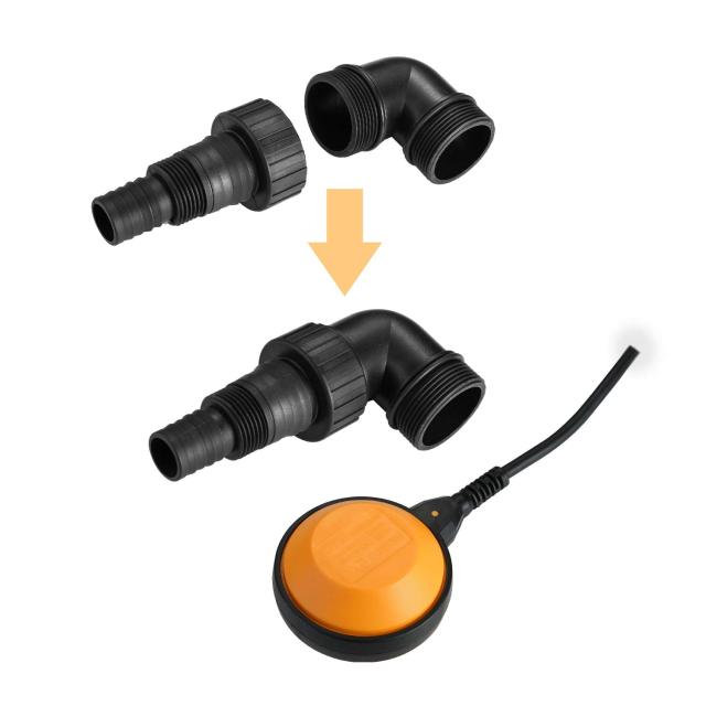 DEKO 水中ポンプ 400W 底部入水式 汚水 清水用ポンプ 吐出量 7500L/H