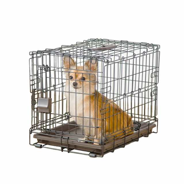 アイリスオーヤマ 犬 猫 ケージ 折りたたみ アイアンブラック 超小型犬・猫用 幅34×奥行47×高さ38.5cmの通販は