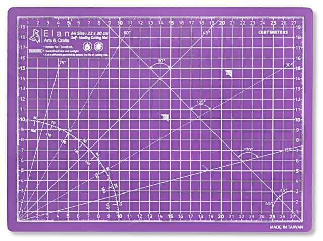 Elan カッターマット 手芸用品 両面仕様 A4 30 x 22cm ピンクパープル