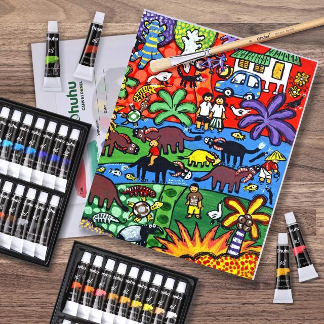 Ohuhu 油絵具 セット 56点セット 36色 油絵 油絵の具 絵画 画材 絵の具