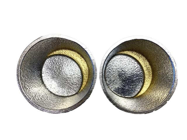 【 能作 和紙でラッピング 】 月の酒器 金箔 ぐい呑 2個セットの通販は