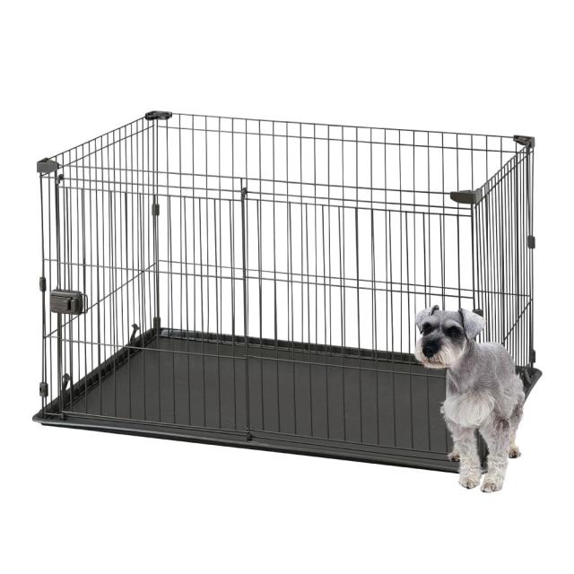 アイリスオーヤマ システムサークルトレー付き STS-1200T ブラウン 中型犬用 幅113×奥行79×高さ65.5cm