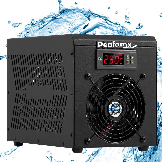 Poafamx 水槽クーラー 15-40℃調整可能 60L 冷却と加熱両用 ウォーター