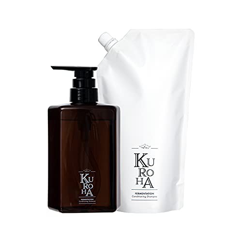 KUROHA クロハ 発酵黒髪シャンプー 380ml/1本・専用ボトル付