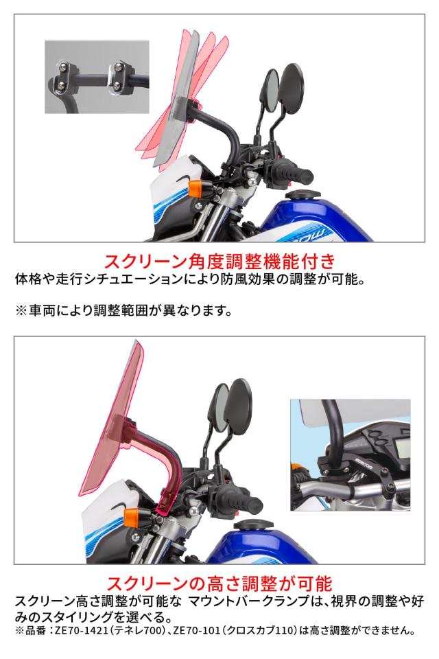 ジータレーシング(ZETA RACING) アドベンチャー ウィンドシールド