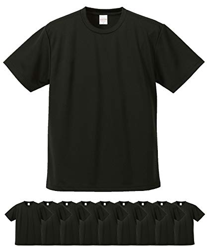ユナイテッドアスレ 5900-01 4.1オンス ドライアスレチックTシャツ 10枚セット メンズ(ブラック,M)の通販は