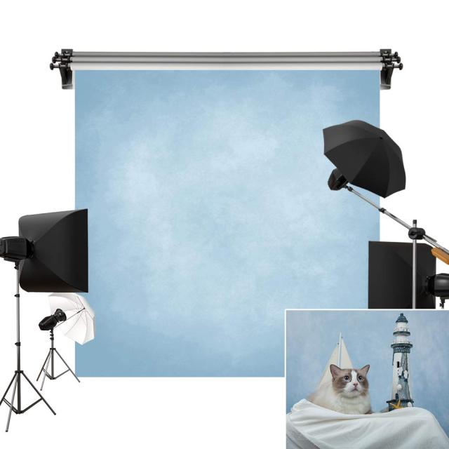 Kate 2.5x2.5m テクスチャ 水色 背景布 青 写真 背景 人物撮影 撮影用 背景 布 カスタマイズ可能背景