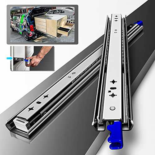 AOLISHENG 重量用 スライドレール 2024年新型 ロック式 幅53mm 長さ300-1000mm 耐荷重 120kg 二列ボールベアリング 左右1セット Heavy Duの通販は
