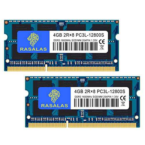 DDR3L 1600MHz PC3L-12800 Sodimm 4GB×2枚 Non ECC 電圧 1.35V ＆ 1.5V