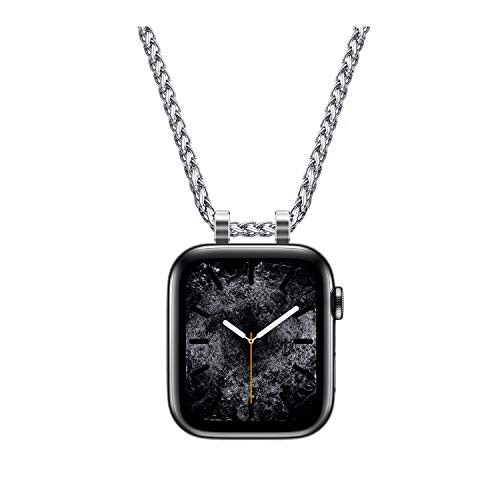 HiPai ネックレスアダプターペンダント Apple Watch対応 インフィニティ ＆ ダブルループコネクター 32インチ ステンレスロロウィートチェの通販は