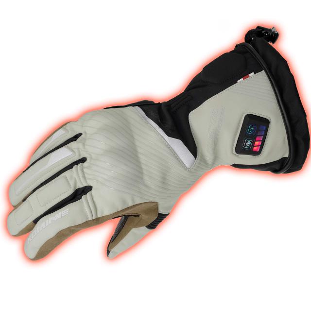 コミネ(KOMINE) バイク用 デュアルヒートプロテクトエレクトリックグローブ Light Grey/Blac L EK-215 13072 秋冬春向け 防水 防寒 電熱