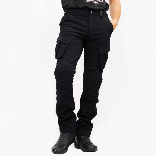 KOMINE バイク用 プロテクトウインドプルーフウォームカーゴパンツ PK-926 防風 秋冬向け 07-926 Black 4XLBの通販は
