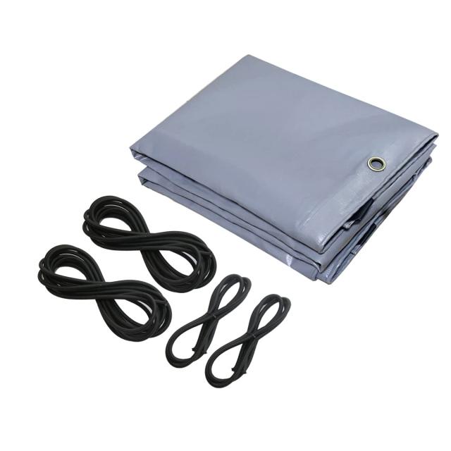 軽トラック 荷台シート 防水仕樣 580ｇ/？厚手 PVC帆布 ゴムロープ付属 トラックシート 日焼け防止 耐凍性 耐候性 四角加固 (2.1ｘ1.9m, の通販は