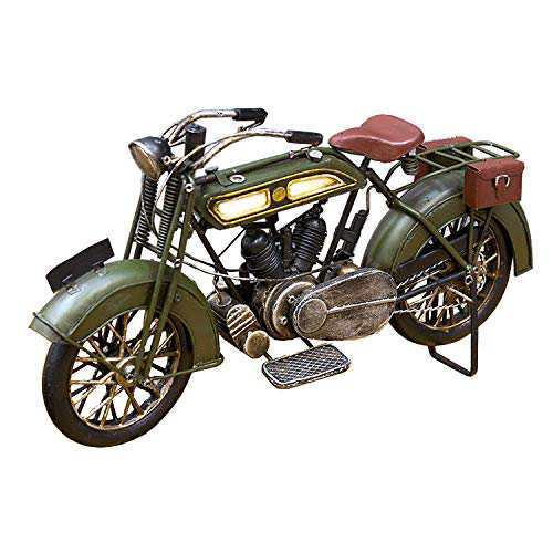 ブリキオブジェ ヴィンテージバイク オールドバイク（グリーン） 高さ17×長さ30×奥行き7cm 1204E-2971 インテリア バイク レトロ の通販は