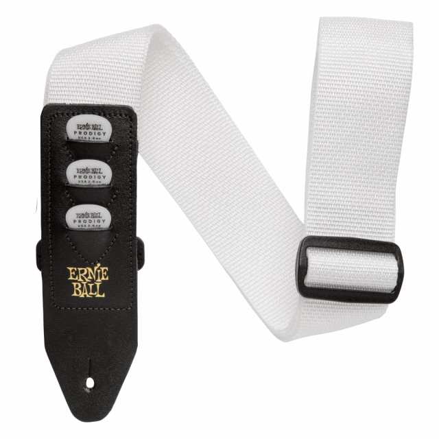 【正規品】 ERNIE BALL 4259 ギターストラップ ホワイト PICKHOLDER STRAP WHITE ピックホルダー付ストラップ｜au  PAY マーケット