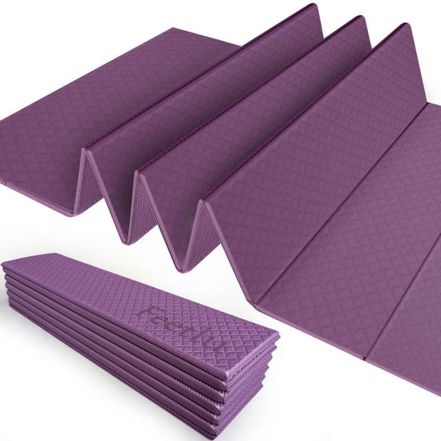 Feetlu ヨガマット 折りたたみ式 8mm トレーニングマット ヨガマット 180cm*60cm 持ち運び便利 多目的ヨガマット ストレッチマット 筋ト