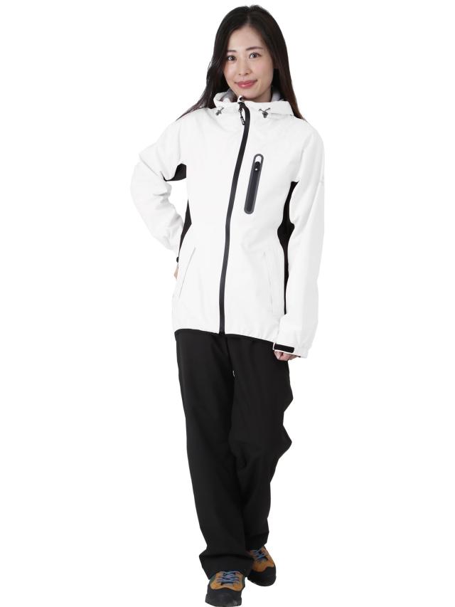 namelessage(ネームレスエイジ) レインコート 自転車 上下 カッパ メンズ レディース NASR-100 ホワイト XL レインスーツ レインコート の通販は 10,964円