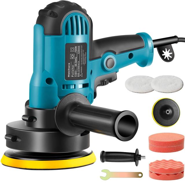 ポリッシャー 電動 125mm 700W強力モーター 六段変速 サンダポリシャー 操作簡単 研磨 軽量 車用 車磨き 家庭用 ポリッシングスポンジセの通販は 5,180円