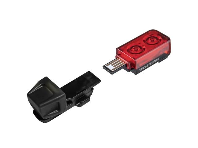 Topeak USB充電式ライトセット、HeadLux 100フロントとテールラックス25リア、ブラック。_2
