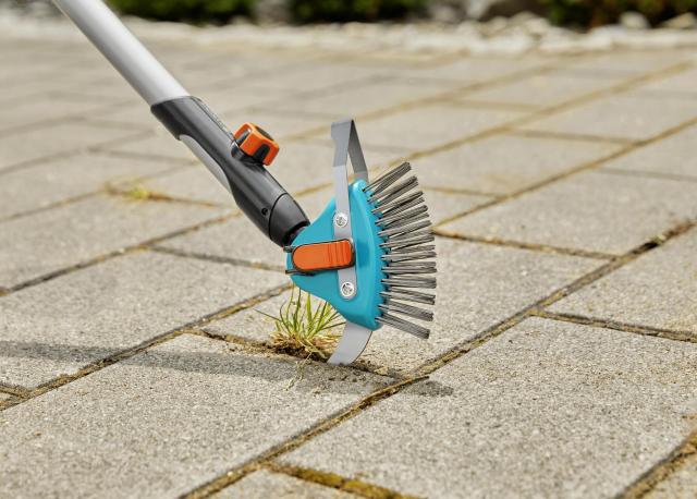 GARDENA(ガルデナ) コンビシステム 3in1 パティオ 掃除用ブラシ付き草取り ターコイズ/オレンジ/シルバー 3608-20 製品:最大25年