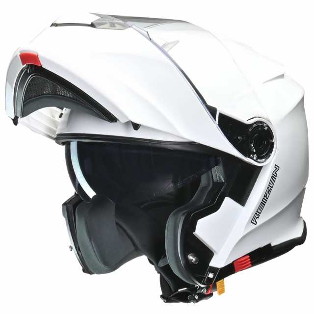 リード工業(LEAD) バイク用 インナ ーシールド付き システムヘルメ ット REIZEN (レイゼン) ホワイト LLサイズ (61-62cm未満)