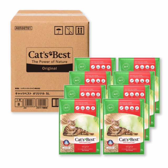 Cat’s Best キャッツベスト オリジナル 5L × 8袋 猫砂 5L×8袋 (ケース販売)