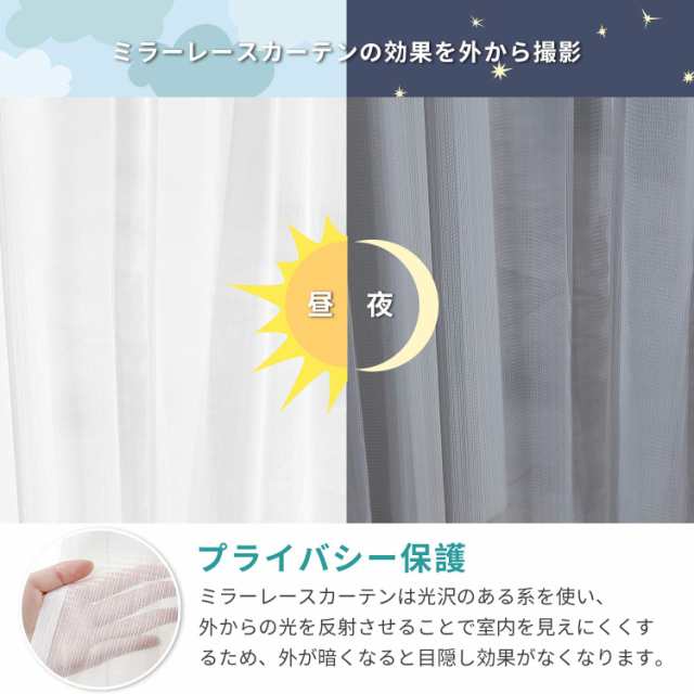 Hansleep カーテン 1級遮光 4枚組 グレー 幅100cm丈178cm UVカット